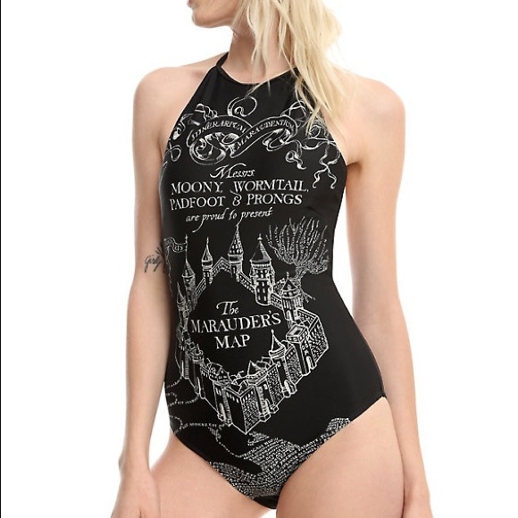SOLD Harry Potter Marauder's Map Swimsuit - Picture 1 of 3